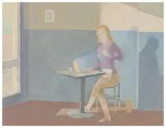 Untitled by David Tindle, acrylic on board, offered Mar 2024