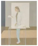 Untitled by David Tindle, acrylic on board, offered Mar 2024