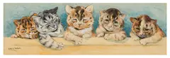 Untitled by Louis Wain, gouache and watercolour, offered Mar 2024