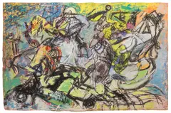 Untitled by Gerald Wilde, gouache and chalk on paper, offered Mar 2024
