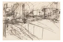 Untitled by Frank Auerbach, Charcoal Heads, which runs until, offered Mar 2024