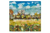 Untitled by Pat MacAllister, oil on card, offered Mar 2024