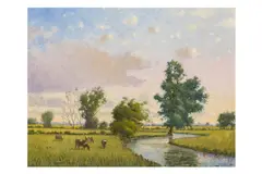 Untitled by Padraig Lynch, oil on board, offered Mar 2024