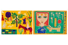 Untitled by Albert Chubac, gouache on paper, offered Mar 2024