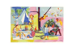 Untitled by Robert Medley, lithograph, offered Feb 2024