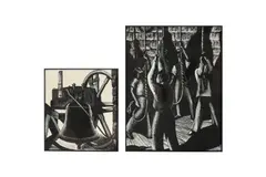 Untitled by Clare Leighton, woodcut, offered Feb 2024