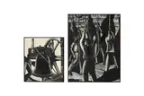 Untitled by Clare Leighton, woodcut, offered Feb 2024