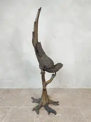 A large cast bronze animalier figure of a parrot by M Pioche, BRONZE, offered May 2023