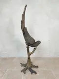 A large cast bronze animalier figure of a parrot by M Pioche, BRONZE, offered May 2023