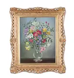 Flowers in a vase by Albert Williams, oil, sold Apr 2023