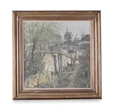 Little bridges by Sergueï Chepik, oil, sold Apr 2023