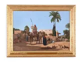 Bedouins in a square by Walter Vaes, Oil on canvasSigned, sold Apr 2023