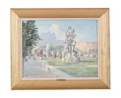 Salzburg by Charles Cundall, Oil on canvas, sold Apr 2023