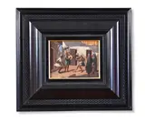 Musicians in an orientalist courtyard by L. Long, oil, sold Apr 2023