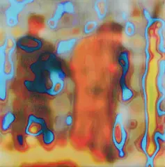 Oil interference patterns 6 by John Keane, Inkjet transfer and acrylic on canvas, unframed, offered Apr 2023