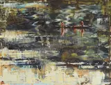 Green world by John Keane, 2001, Oil and inkjet on paper laid on canvas, unframed, offered Apr 2023