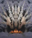 Perfect explosion (i) by John Keane, 2009, Oil on canvas, unframed, offered Apr 2023