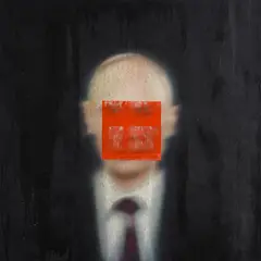 Red square by John Keane, 2014, Oil on canvas, unframed, offered Apr 2023