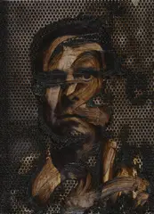 Twelve selves (selve twenty two) by John Keane, Oil and inkjet transfer on canvas, unframed, offered Apr 2023