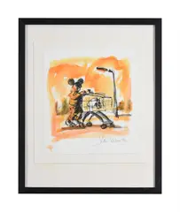 Mouseboy by John Keane, 1996, Pencil, charcoal and acrylic, offered Apr 2023