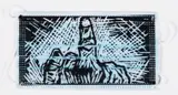 Mask with Middle Finger by Ai Weiwei, Ink on polypropylene fabric, sold Mar 2023