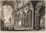 Veduta del piano superiore del seraglio della fiera … by Giovanni Battista Piranesi, Etching and engraving, sold Mar 2023