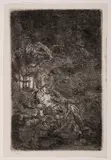 The Rest on the Flight: a Night Piece by Rembrandt Harmensz van Rijn, print (other), offered Mar 2023