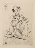 Portrait of GuillauminEtching, 1873, printed later, on laid paper, with full margins, sheet 330 x 252mm (13 x 10in) by Paul Cézanne, print (other), sold Mar 2023