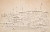 Stockholm by Jean Dufy, Pencil on wove paper, signed in pencil, titled in blue biro, image, sold Mar 2023