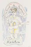 Menton by Jean Cocteau, Lithograph printed in colours, sold Mar 2023