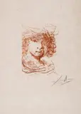 Rembrandt by Salvador Dalí, Etching, sold Mar 2023
