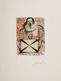 Portait aux Signatures by Salvador Dalí, Etching with aquatint and pochoir, offered Mar 2023