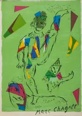 L'Acrobate Vert by Marc Chagall, Lithograph printed in colours, offered Mar 2023