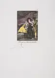 From Les Caprices de Goya by Salvador Dalí, Drypoint on heliogravure with pochoir, sold Mar 2023