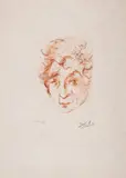 Chagall by Salvador Dalí, Etching, sold Mar 2023