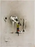 Schuh by Paul Wunderlich, Lithograph printed in colours, sold Mar 2023
