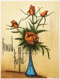 Fleurs by Bernard Buffet, Lithograph printed in colours, offered Mar 2023