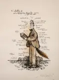 Anatomy of an Antiquarian Bookseller by Ronald Searle, Offset lithograph printed in colours, sold Mar 2023