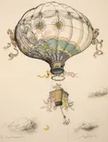 Positively the Last Balloon Print of 1983 by Ronald Searle, Print of, sold Mar 2023
