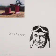 Aviator by Ronald B. Kitaj, Lithograph with collage, sold Mar 2023