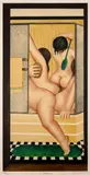 The Bathroom by Beryl Cook, Screenprint in colours, sold Mar 2023
