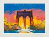 Brooklyn Bridge by Peter Max, Screenprint in colours, sold Mar 2023