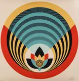 Radiant Lotus by Shepard Fairey, Screenprint in colours, sold Mar 2023
