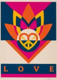 Love Lotus by Shepard Fairey, Screenprint in colours, sold Mar 2023