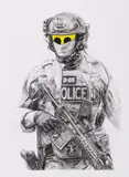 Happy Copper by Mason Storm, pencil and stamped, sold Mar 2023