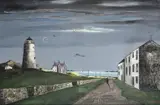 The lighthouse by Fred Uhlman, oil, sold Mar 2023