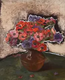 Still life with anemones by Gerald Kelly, oil, offered Mar 2023