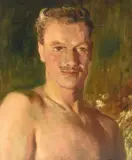 Robert allerton, as a faun by Glyn Warren Philpot, Oil on canvas, sold Mar 2023