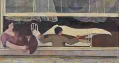 Convalescent by Gilbert Spencer, 1964, oil, sold Mar 2023