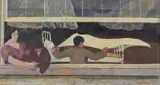 Convalescent by Gilbert Spencer, 1964, oil, sold Mar 2023